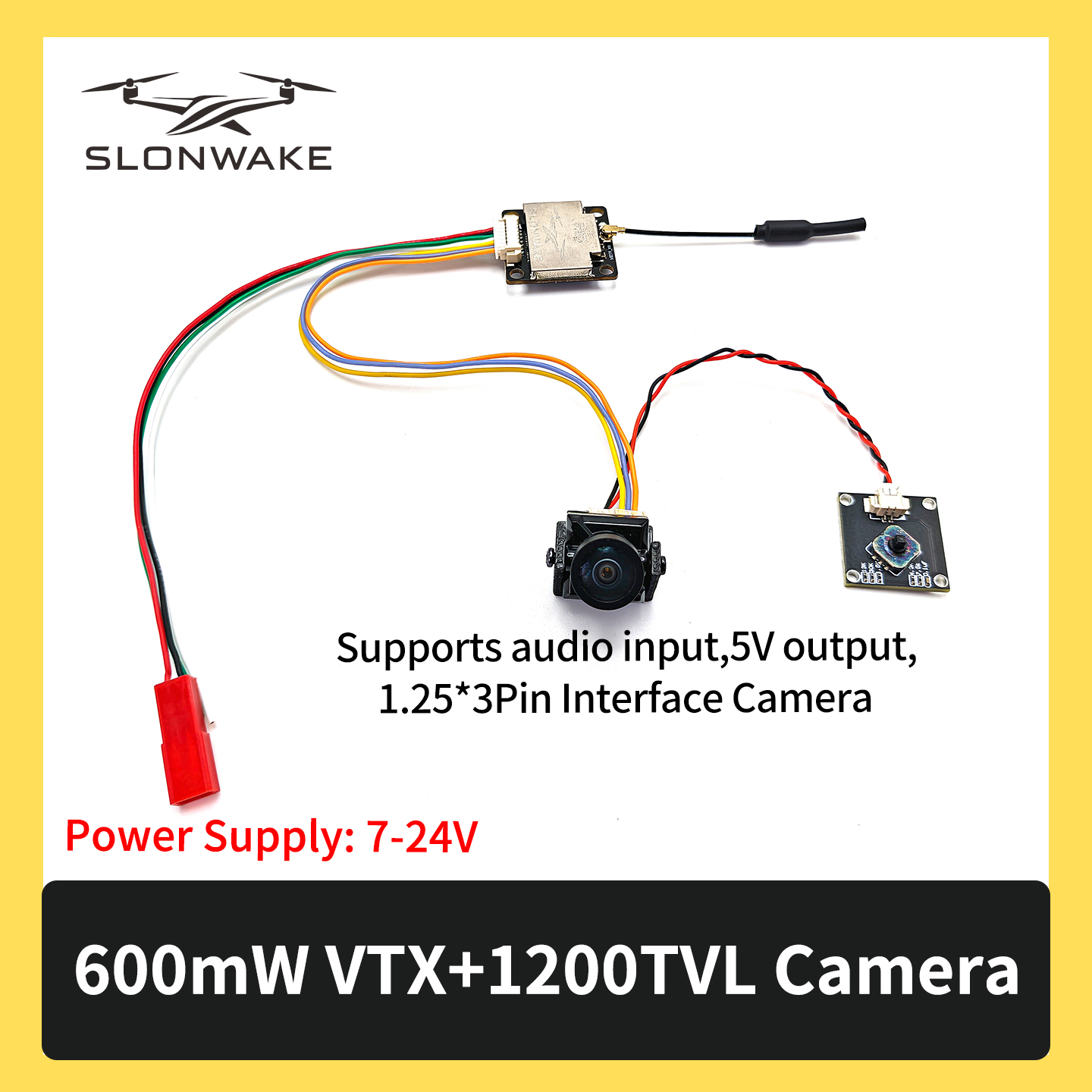 SLONWAKE 5.8G 600mW 7-24V FPV  - Drone Frame recension och pris