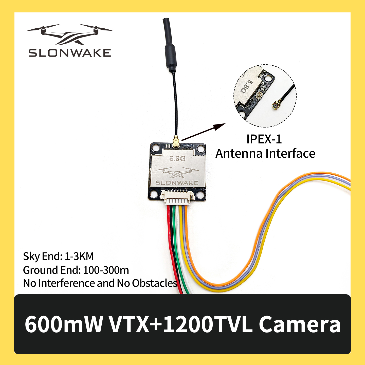 SLONWAKE 5.8G 600mW 7-24V FPV  - Drone Frame recension och pris